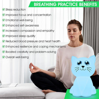 Calm Collective Peaceful Panda Breathing Trainer Light for Calming Stress, Anxiety Relief Items for ADHD, Mindfulness Meditation Tools for Depression, Great Self Care and Mental Health Gifts