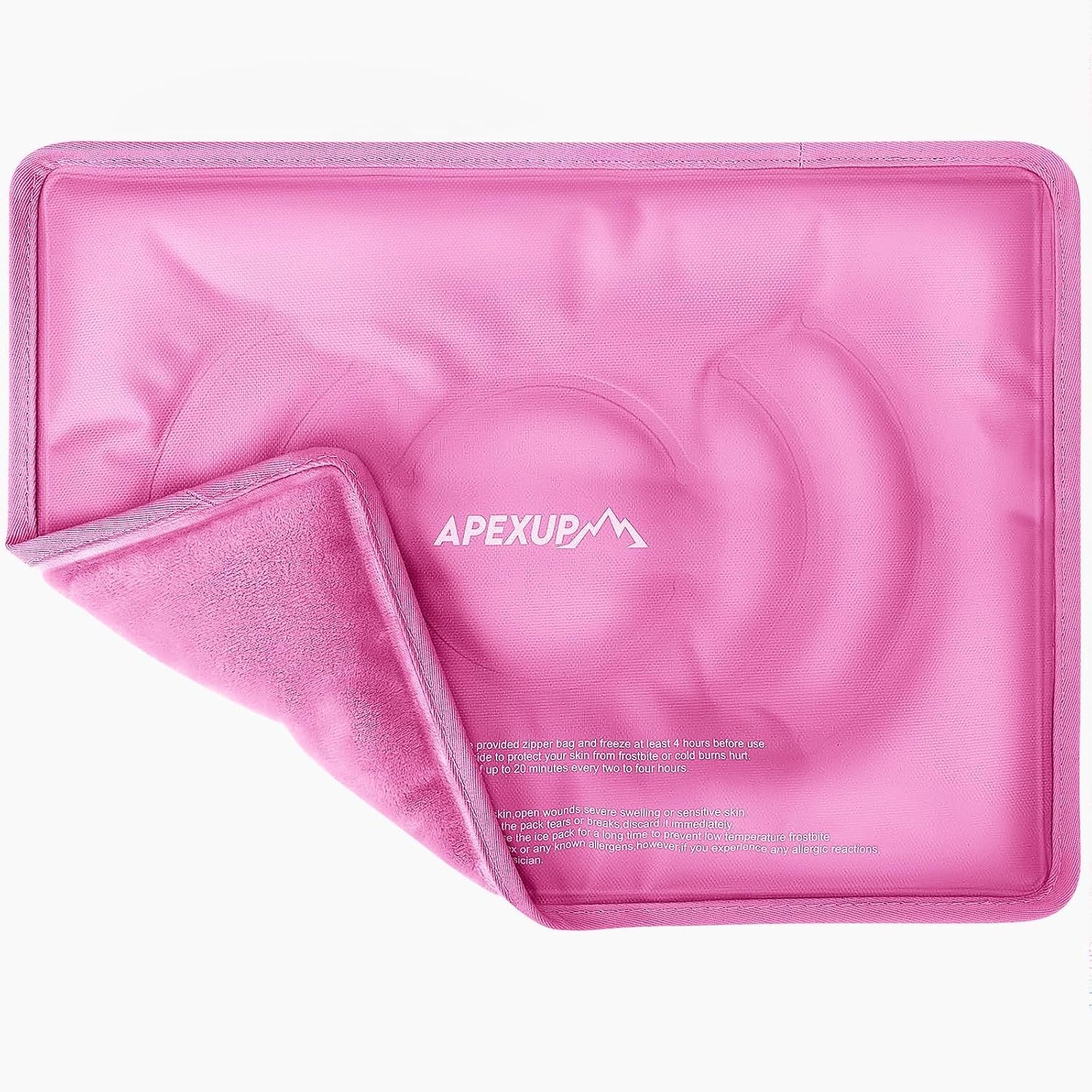 APEXUP Gel Ice Packs for Injuries Reusable, Flexible Double Sided Cold Packs for Injuries, Ice Pack for Knee, Shoulder, Back, Hip, Leg, Arm (Blue, 11"x7.1", 1PK)