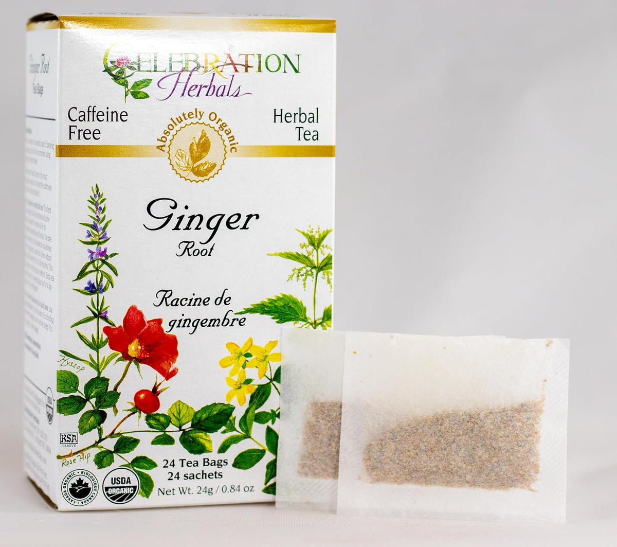 Celebration HERBALS Ginger Root Tea Organic 24 Bag, 0.02 Pound