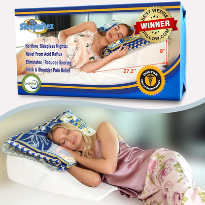 Sleepnitez FSA Eligible 8" Bed Wedge Pillow for Acid Reflux, Sleep Apnea