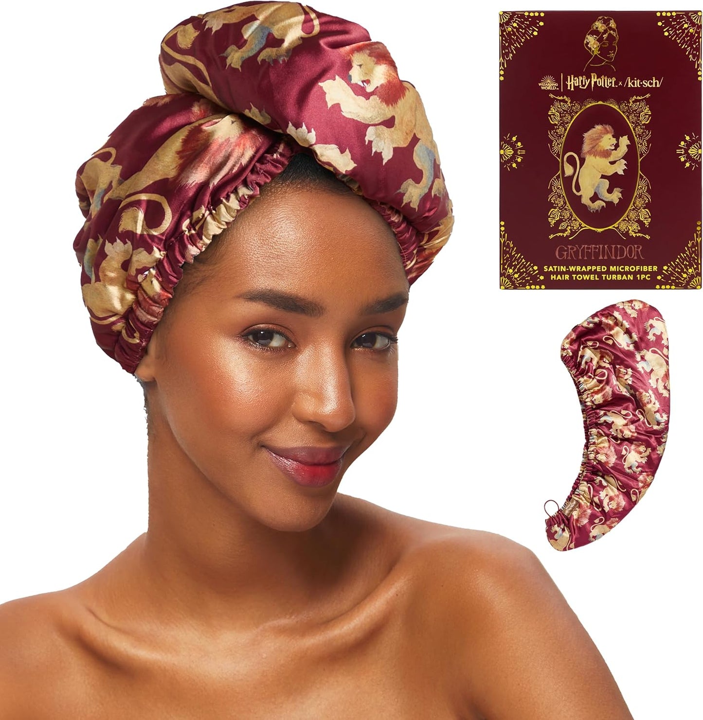 Kitsch Microfiber Hair Towel Wrap for Women – Ultra Absorbent Microfiber Bath Towels for Wet, Curly, Long or Short Hair – Anti-Frizz Hair Wrap, Great Hair Products Gift for Women – Pink