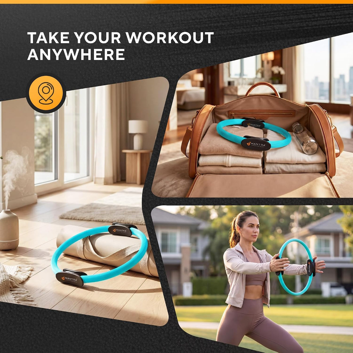 Pilates Ring Circle, Magic Circle Pilates Ring, Inner Thigh Exercise Equipment, Fitness Rings for Women, Thigh Master Inner Thigh Exerciser, Yoga Ring Pilates Equipment for Home Workouts