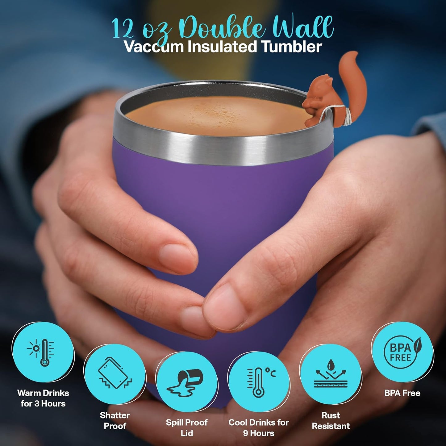 Modern Elegance Tea Tumbler Gift Set for Women, Teal