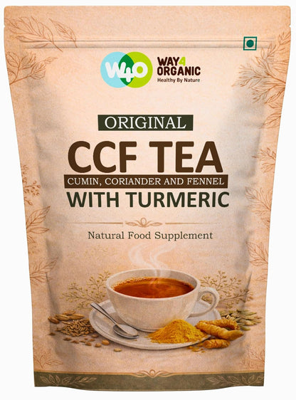 CCF Tea (Cumin, Coriander, Fennel) with Turmeric - Supports Natural Detoxification 8 Ounces (Pack of 1)