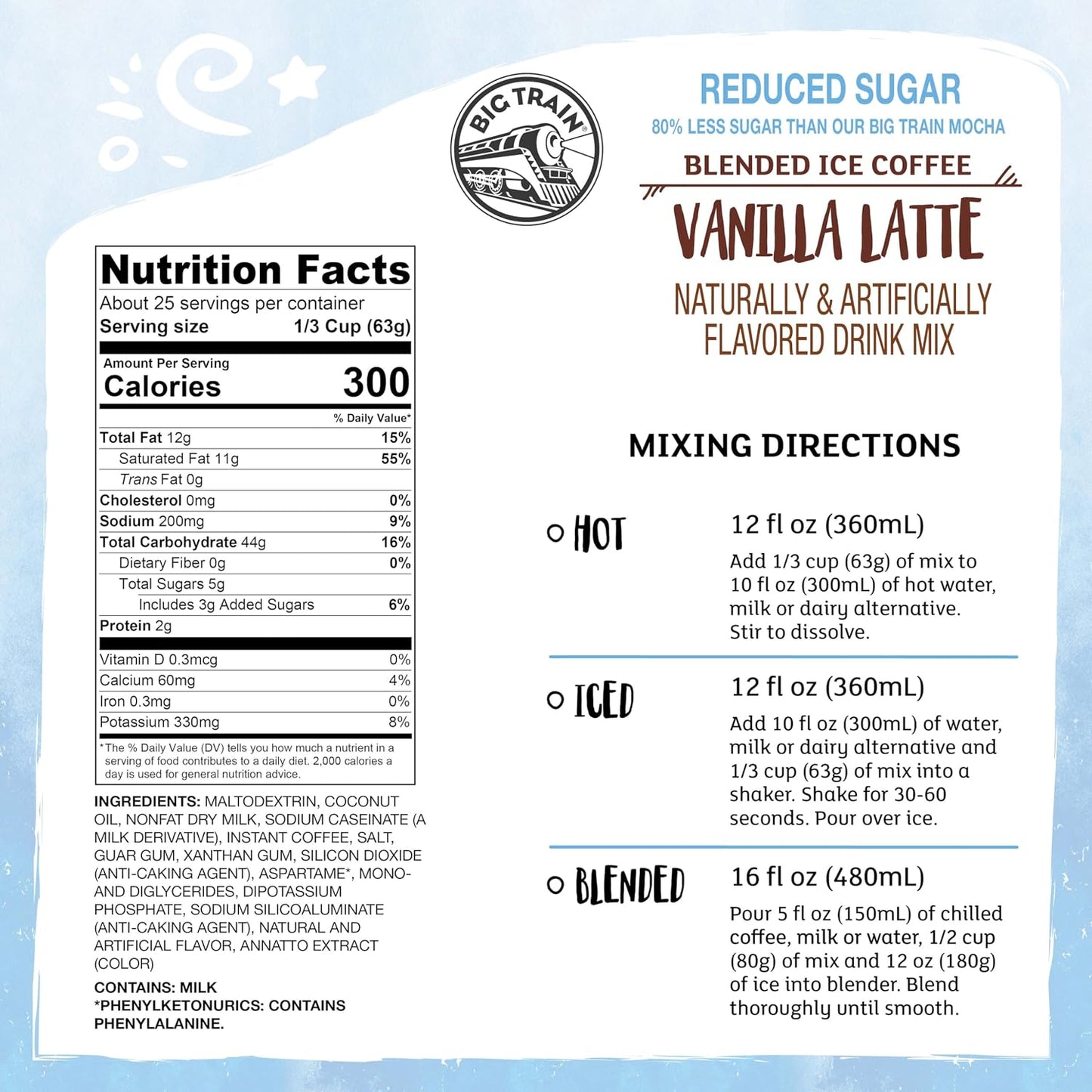 Big Train Vanilla Bean Blended Crème Beverage Mix, 3.5 Pound (Pack of 1) - Colors A