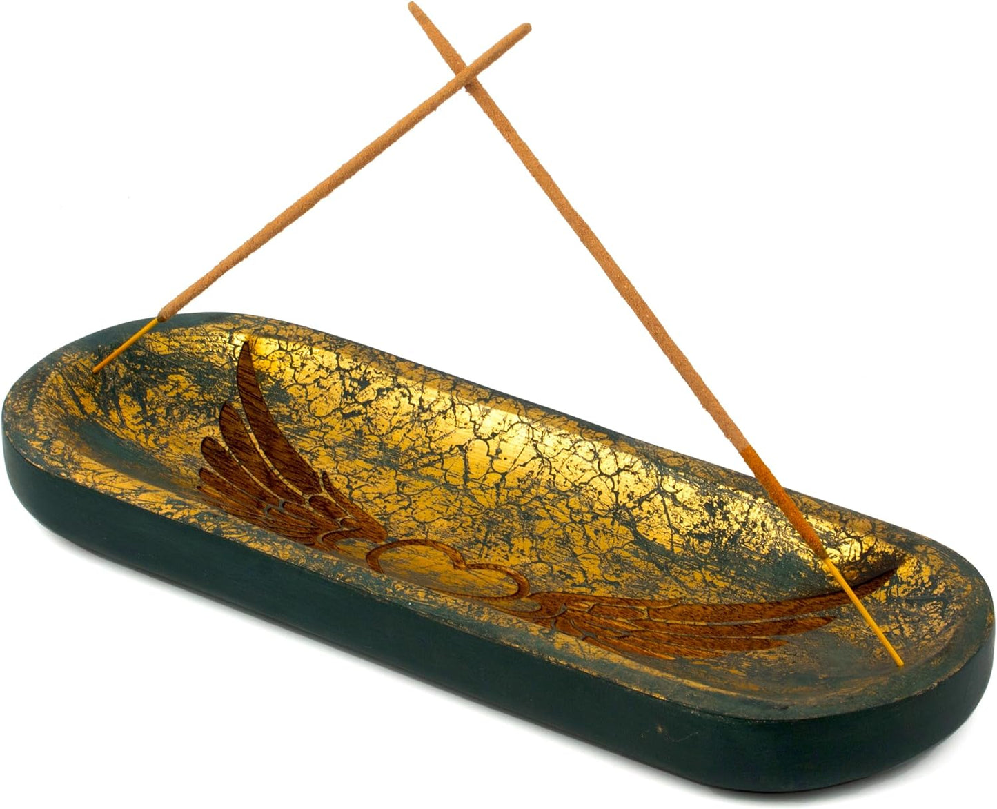 raajsee Wooden Rosewood Incense Holder - Incense Burner - Ash Catcher - Incense Stick Holder - Meditation & Yoga - Great Gift for Any Occasion Size 11x4 inch (Seven Chakra White)