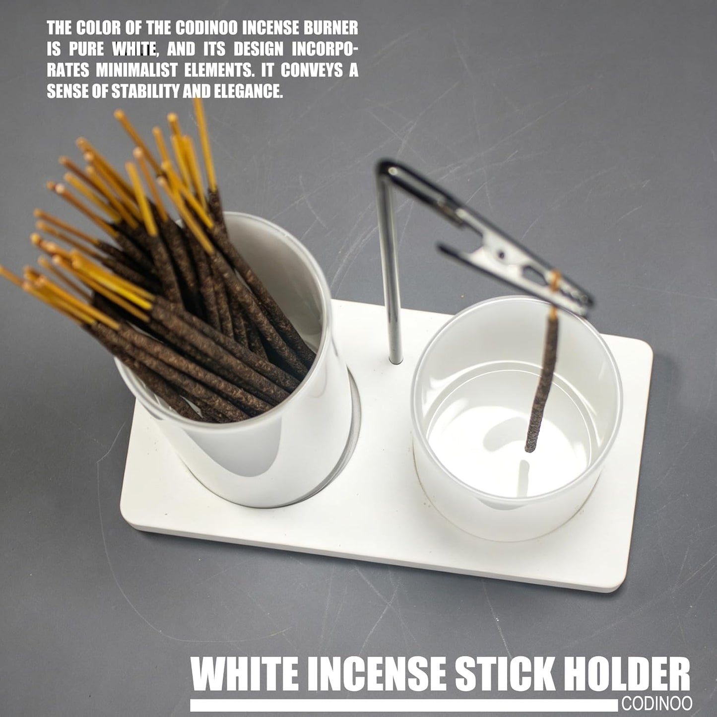 2 in 1 Incense Burner Holder for Sticks,Glass Incense Holder with Storage,Upside Down Incense Holder for Sticks with Glass Ash Catcher for Meditation Yoga Spa Room Home Decor[Full Black]