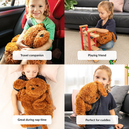 ODOXIA Weighted Lap Pad for Kids | Calming & Comforting | Lap Animal | Dog Buddy | Sensory Weight Animals | Weighted Blanket for Sensory Disorder | Carrying Bag Included | 5 Lbs