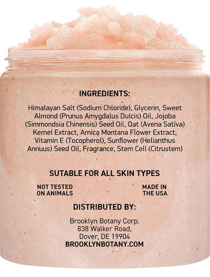 Brooklyn Botany Coconut Milk Body Scrub - Moisturizing and Exfoliating Body, Face, Hand, Foot Scrub - Fights Stretch Marks, Fine Lines, Wrinkles - Great Gifts for Women & Men - 10 oz