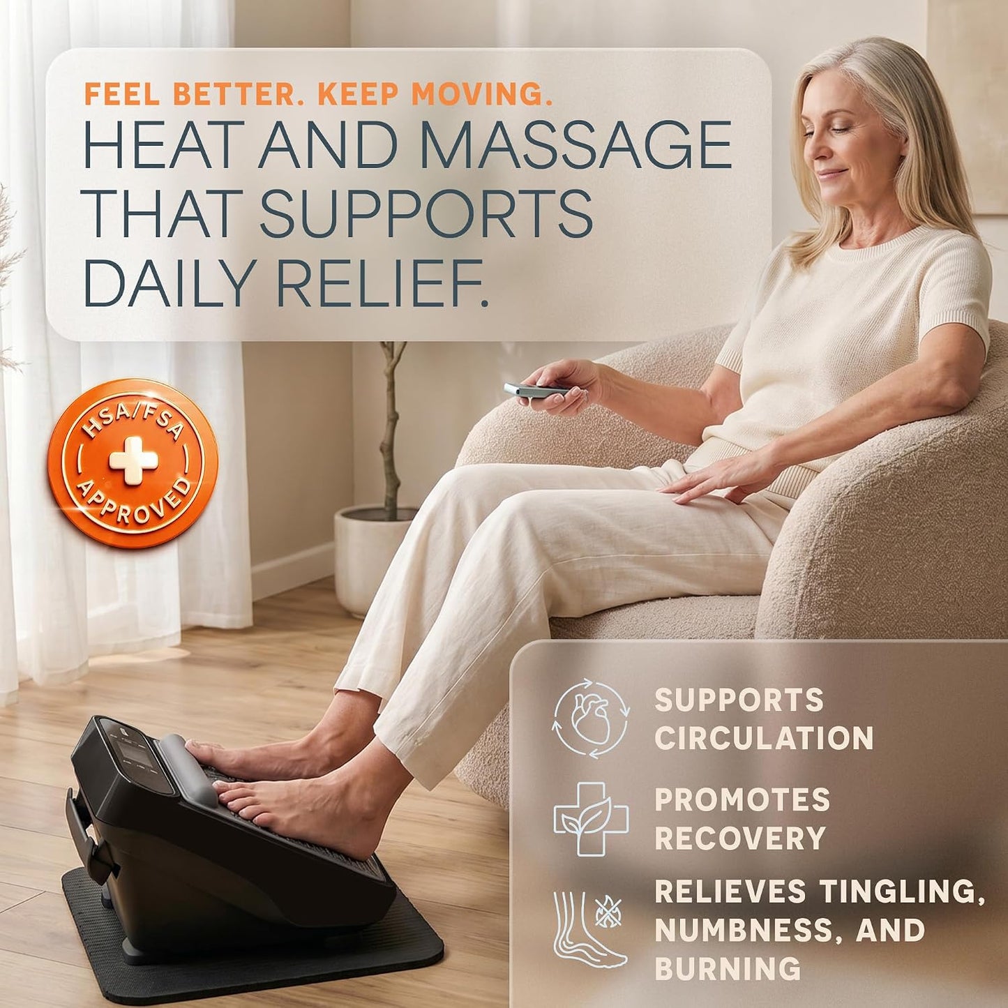 LifePro VibraFlow Feet Massager Electric Comfort & Circulation Support