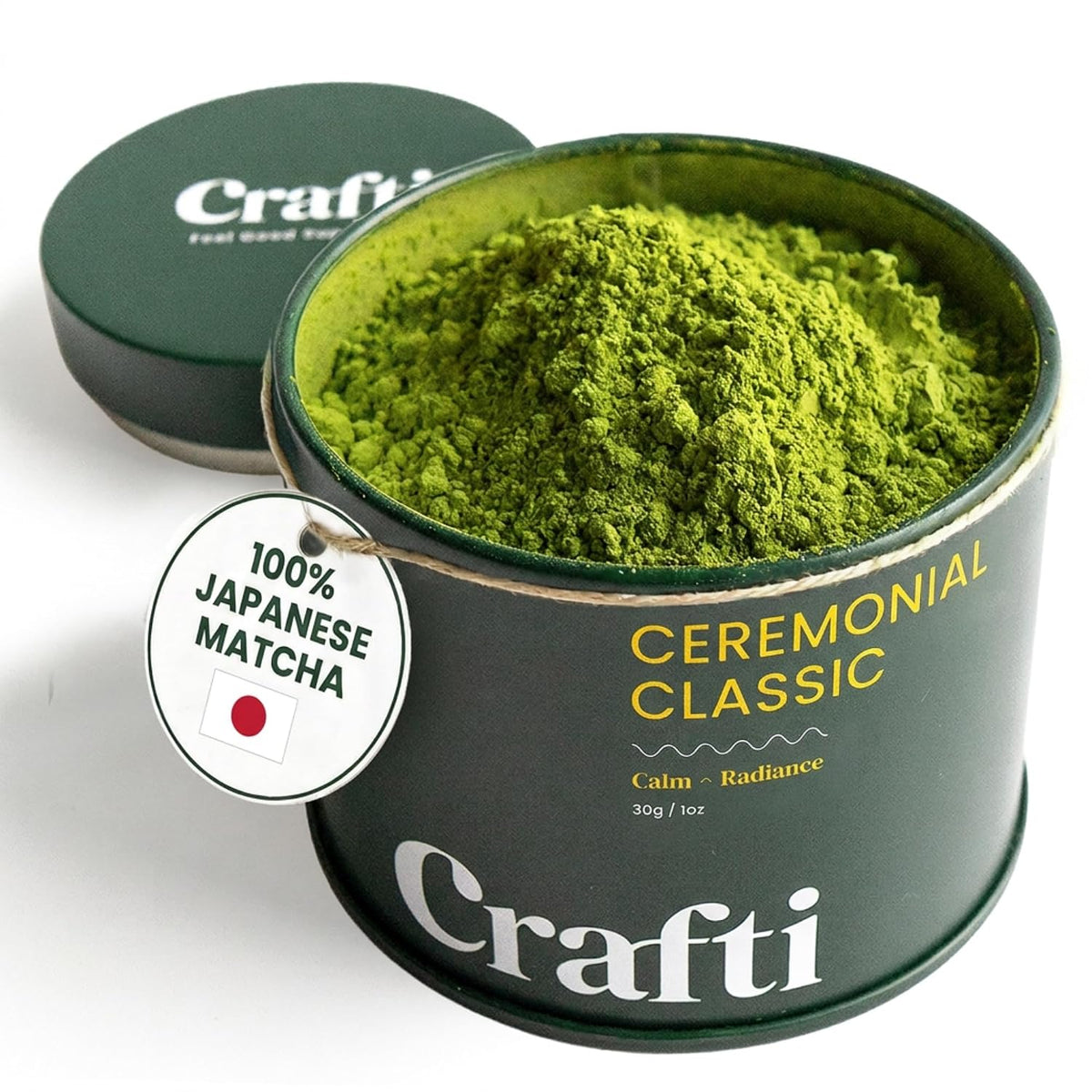 Crafti Ceremonial Organic Matcha Powder (30g / 1.06oz)