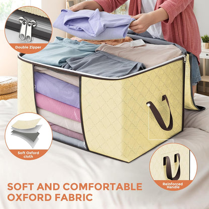 90L Large Storage Bags, Clothes Storage Bins Closet Organizers