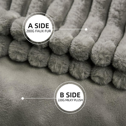 GOTCOZY Heated Throw Blanket, 50''X60'' - Soft Silky Plush Electric Blanket with 4 Heating Levels & 3 Hour Auto Off, ETL Certified, Machine Washable (Grey)