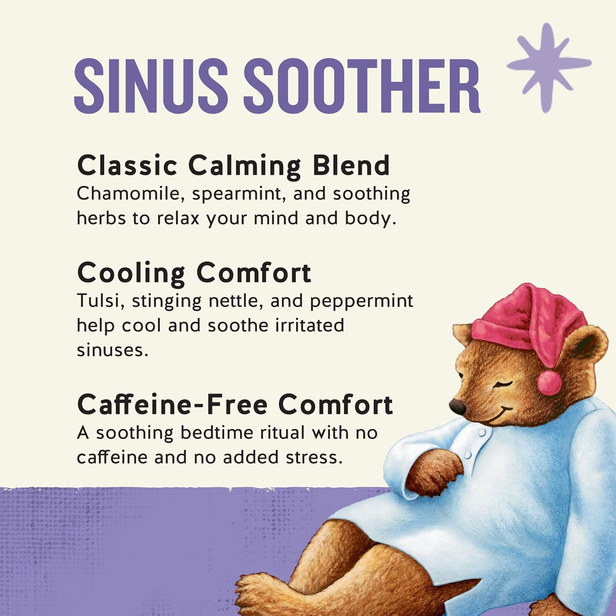 Celestial Seasonings Sleepytime Tea - Wellness Sinus Soother, Caffeine Free - 20 Tea Bags Box
