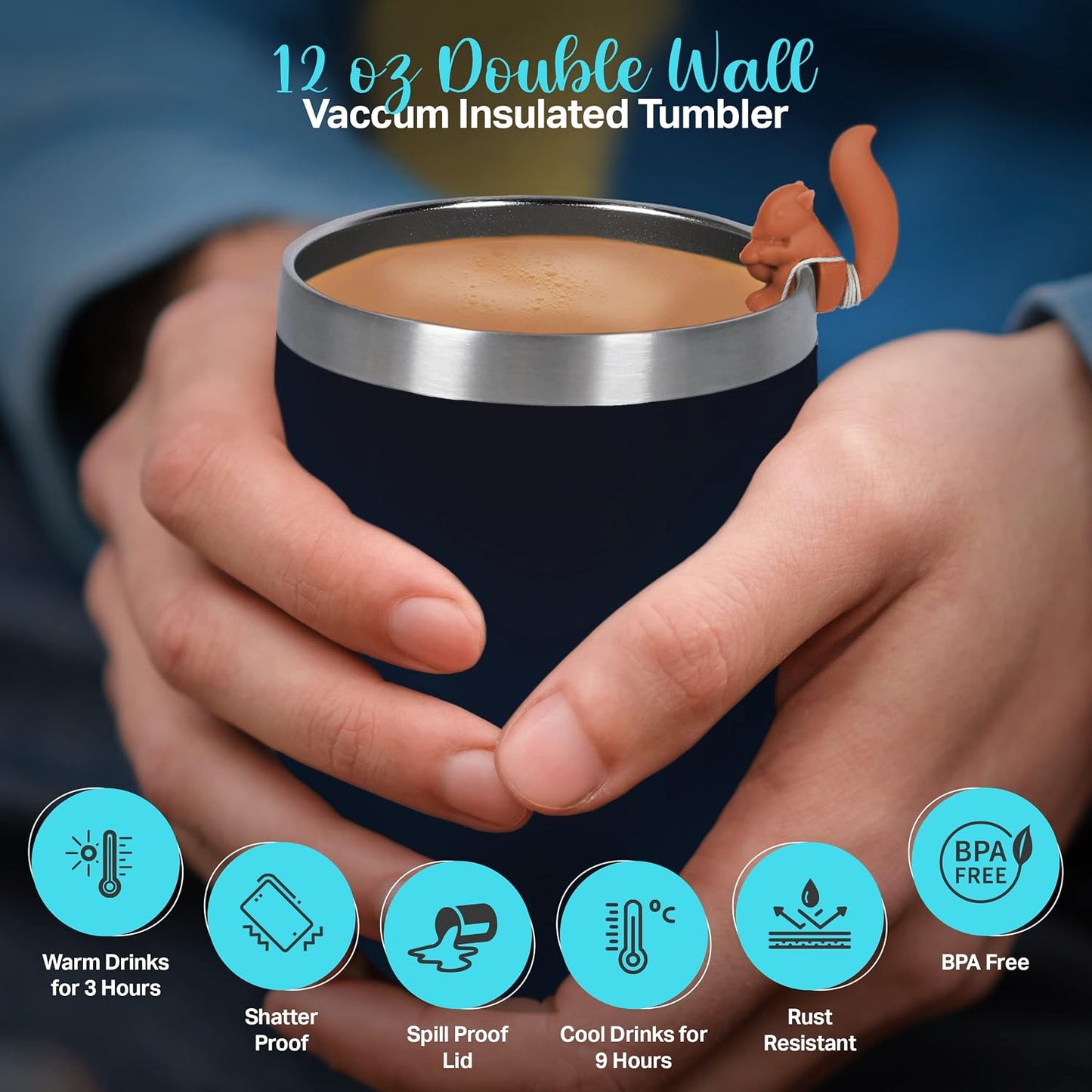 Modern Elegance Tea Tumbler Gift Set for Women, Teal