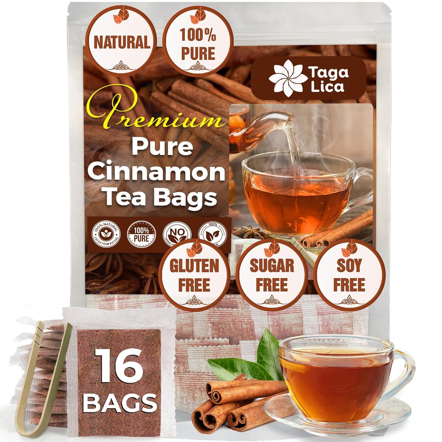 Tagalica, Premium 135 Dandelion Root Tea Bags, 100% Natural & Pure from Dandelion Root, Eco-Conscious Tea Bags, Herbal Tea. No Sugar, No Caffeine, No Gluten, Vegan