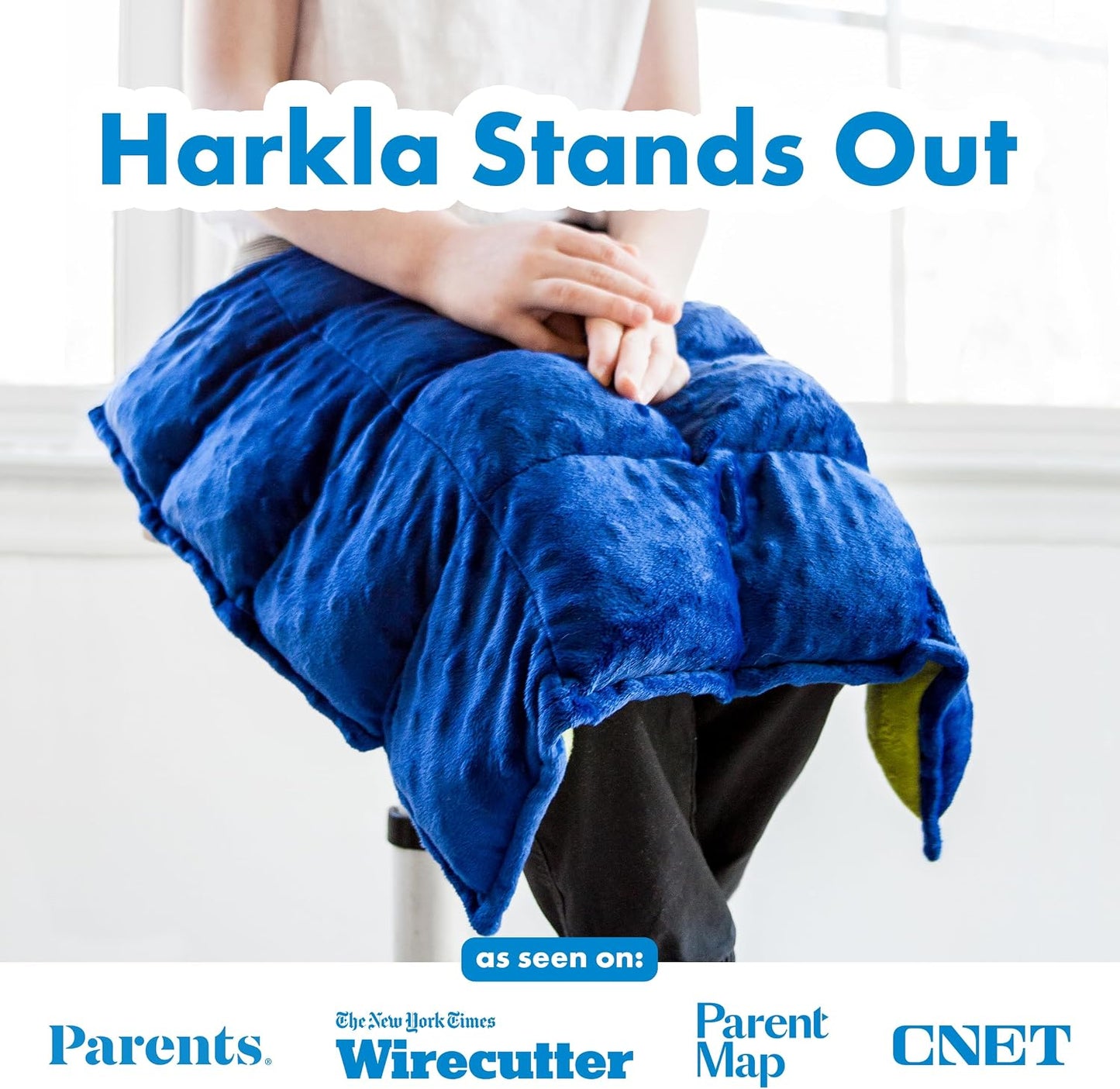 Harkla Weighted Lap Pad for Kids (Deep Blue)