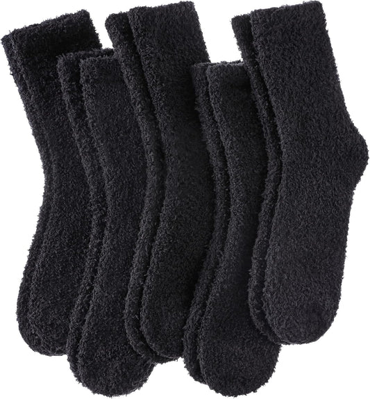 LINEMIN Womens Fuzzy Socks Cozy Fluffy Winter Warm Slipper Socks Microfiber Soft Home Sleeping Socks