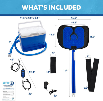 Polar Active Ice 3.0 Cold Therapy Ice Machine System with Programmable Timer, Shoulder Compression Pad, Lightweight 9 Quart Cooler Freeze Kit, Quiet Pump, Strong Cryotherapy Pain Relief Treatment