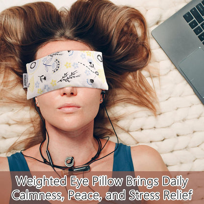 Hihealer Lavender Eye Pillow for Relaxation, Yoga, Sleep, Weighted Eye Mask