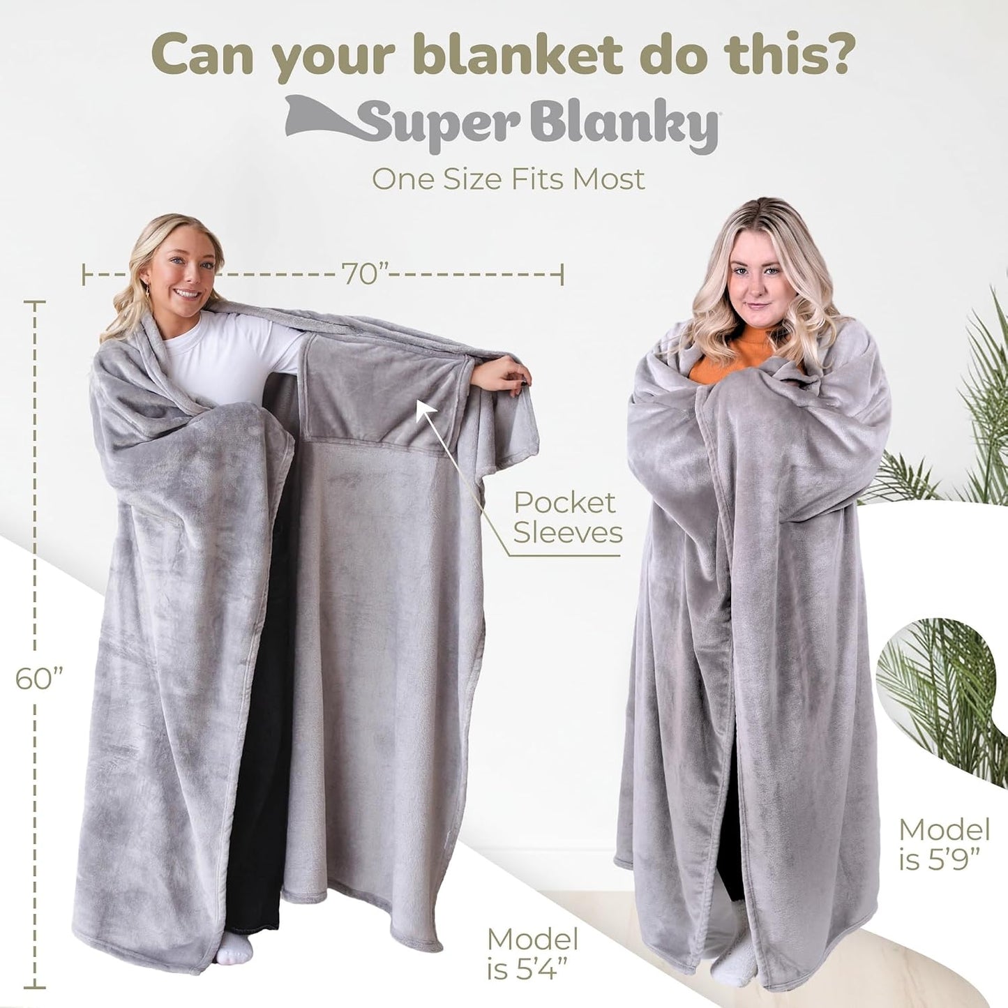 Super Blanky Wearable Blankets for Women & Men, Graduation Day Gift for Her, Cozy Gifts for Women, Wife Birthday Gifts Ideas