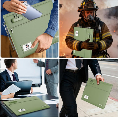 Tamfile Fireproof Document Bag with Lock,15x12 inch Heat Resistant Cash Bag