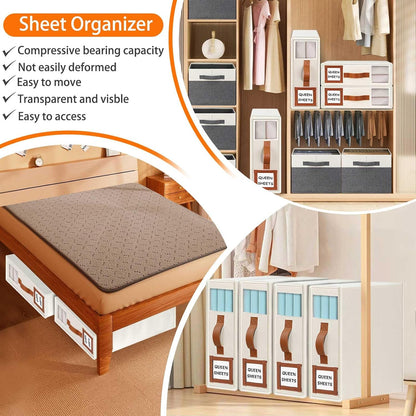 GhvyenntteS Bed Sheet Organizers and Storage, Closet Organizer