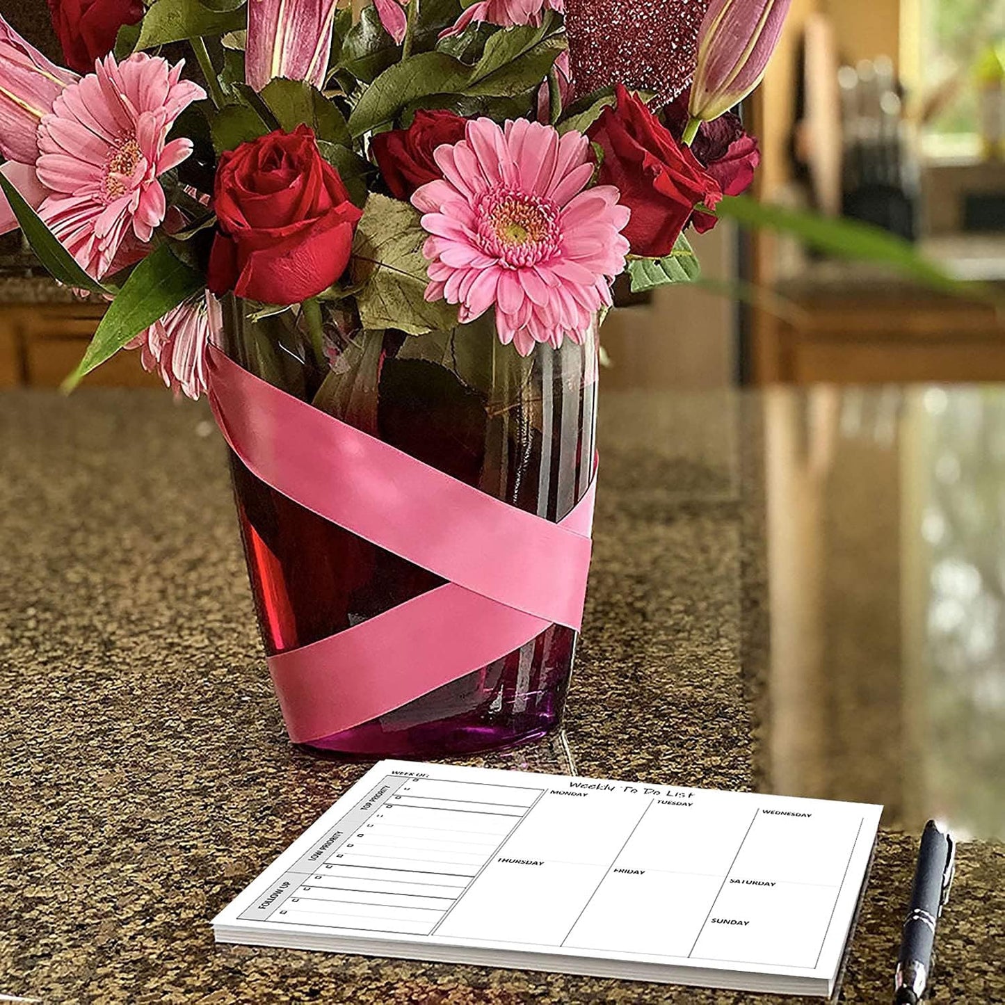 Life Charge Weekly Planner Notepad for Work & Home, Weekly To Do List Pad with Daily Checklist, Priority & Notes, 60 Pages, 8.5 x 11 Letter, Landscape