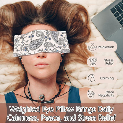Hihealer Lavender Eye Pillow for Relaxation, Yoga, Sleep, Weighted Eye Mask