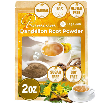 Tagalica, Premium 135 Dandelion Root Tea Bags, 100% Natural & Pure from Dandelion Root, Eco-Conscious Tea Bags, Herbal Tea. No Sugar, No Caffeine, No Gluten, Vegan