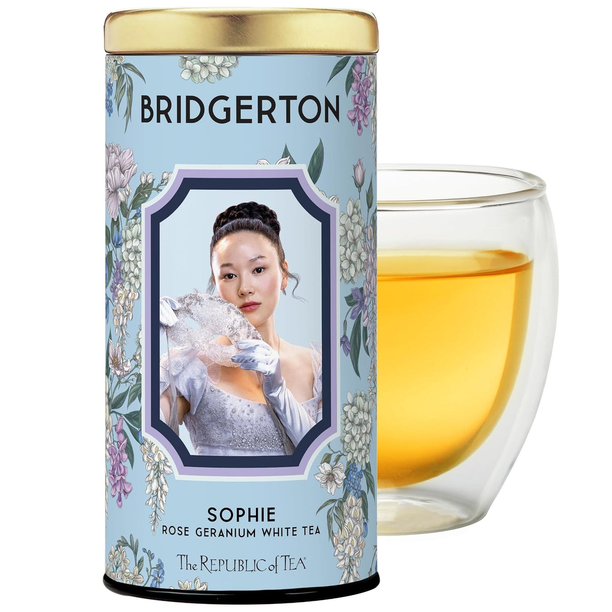 The Republic of Tea — Bridgerton Sophie Rose Geranium White Tea, 36 Tea Bags
