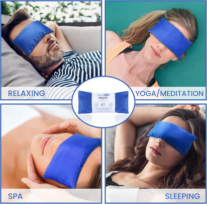 SuzziPad Lavender Eye Pillows for Relaxation with Aromatherapy, Weighted Mask for Sleeping, Hot & Cold Therapy Compress for Dry Eyes, Yoga Meditation Pillow, Purple, 4 Packs