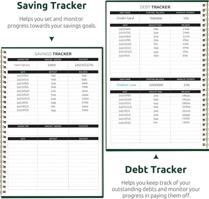 Budget Planner - Monthly Budget Book with Expense Tracker Notebook, Undated Bill Organizer & Finance Planner to Take Control of Your Money, Account Book to Manage Your Finances-Pink