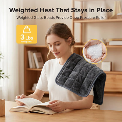 Heating Pad for Back Pain Relief, FSA Eligible HSA,17" x 33" Extra Large Heating Pads for Cramps, Electric Heating Pad with 6 Temperature Controller, Moist & Dry Heat, Auto Shut-Off, Machine Washable