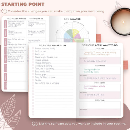 Clever Fox Self-Care Journal – Daily Reflection Notebook – Mental Health & Personal Development Planner, Meditation & Mood Log, A5 (Aquamarine)