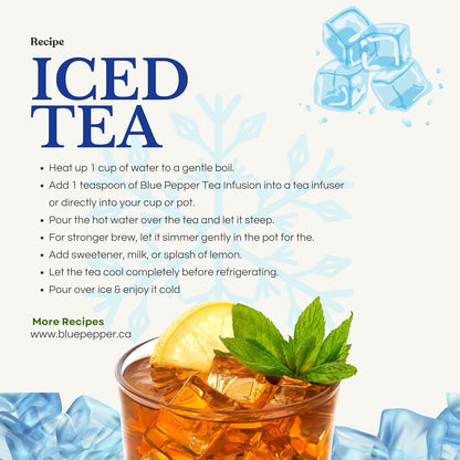 Blue Pepper Soothing Fennel Herbal Tea Blend - Natural Tea Infusion, Made in Small Batches, No Artificial Flavors or Preservatives, 60g - Caffeine Free