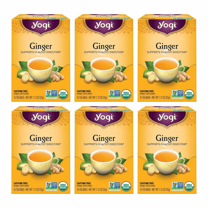 Yogi Ginger Tea, 16 Tea Bags (6 Pack)