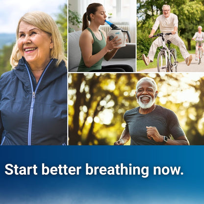 Breathing Trainer | Unique Patented Warm Steam + Adjustable Resistance | Comfortable Breathing Routine | App-Guided Sessions | Complete Breath Trainer Set with 3 Mouthpieces & Nasal Mask