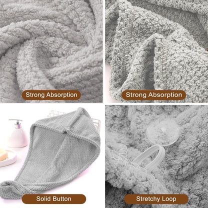 Microfiber Hair Towel for Women: Ideal Christmas Stocking Stuffer for Women, Teen Girls, and Children 3 Pack Drying Wrap Towels Designed for Curly Hair, Anti-Frizz Hair Care Accessory
