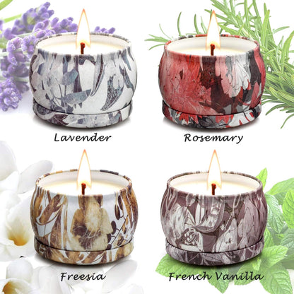 Scented Candles Gift Set, 8 Pack Soy Wax Candles for Women, Fresh Floral Summer Aromatherapy Scents for Home, Birthday, Thank You, Housewarming Gifts