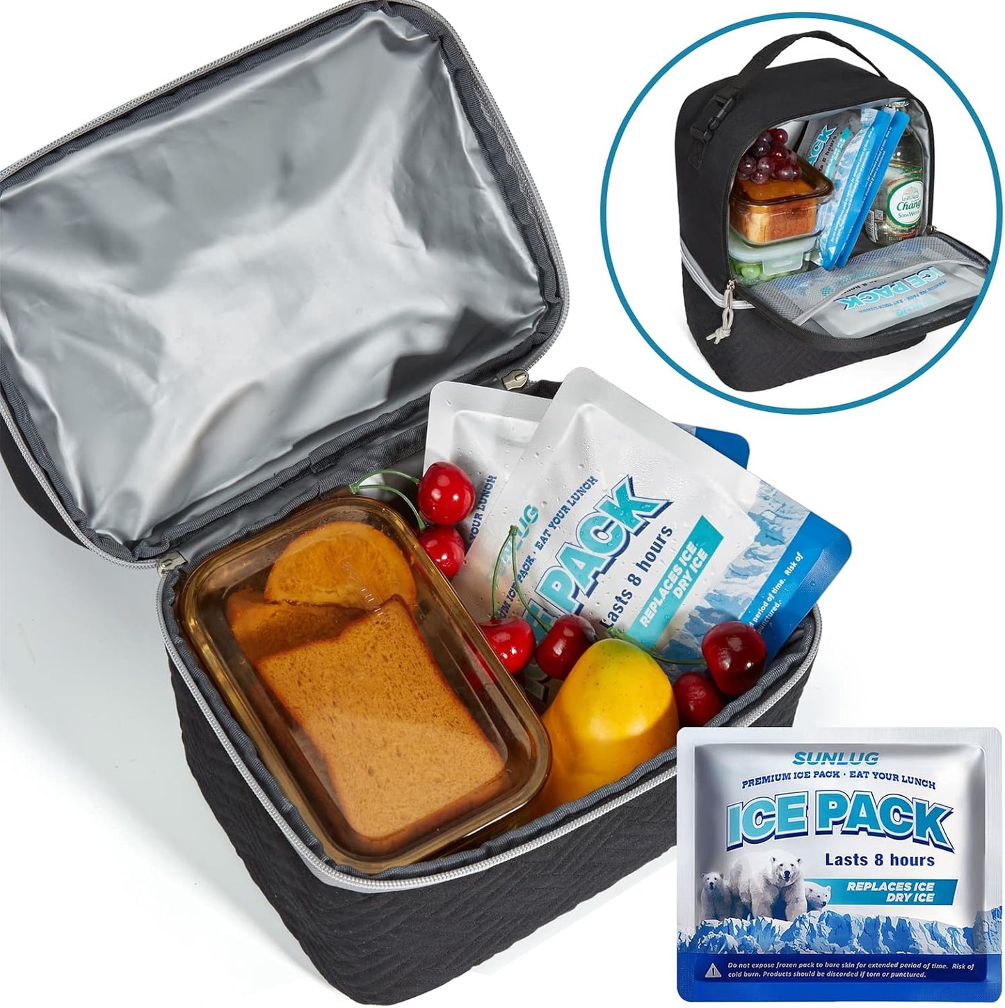 Cooler Ice Packs Reusable Ice Packs for Coolers Long Lasting Freezer Packs for Cooler Bag, Lunch Bags, Cooler Backpacks