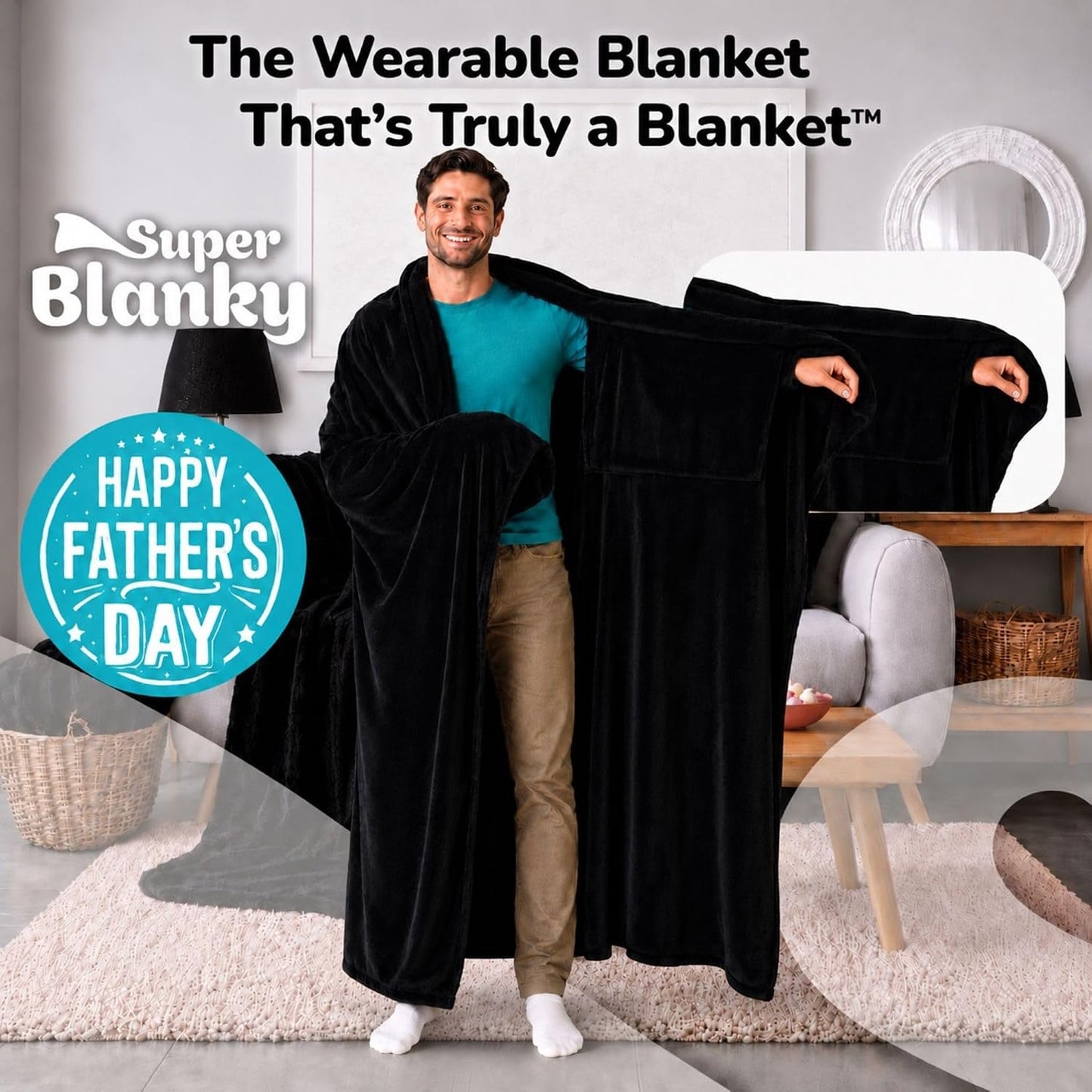 Super Blanky Wearable Blankets for Women & Men, Graduation Day Gift for Her, Cozy Gifts for Women, Wife Birthday Gifts Ideas