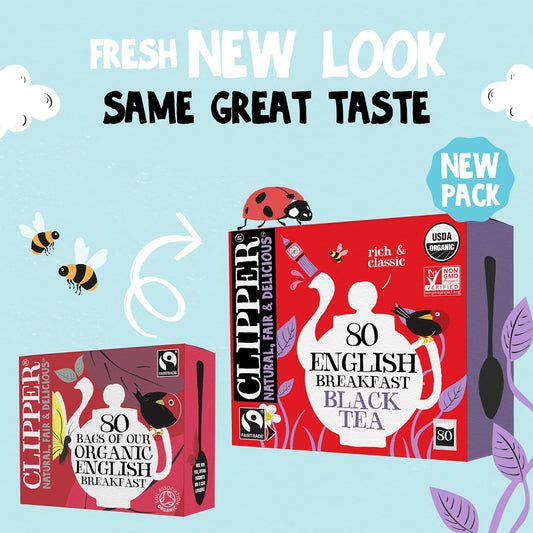 Clipper Tea, Organic English Breakfast Tea, 80 Tea Bags