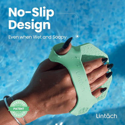 Silicone Shower Scrubber for Body – Exfoliating Loofah Alternative, Zinc & Silver-Infused, Hygienic & Gentle for Sensitive Skin, Durable & Long-Lasting Body Scrubber for Men - Sky Blue