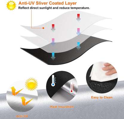 Black Out Window Cover Portable Blacout Curtains for Bedroom Guard Blinds