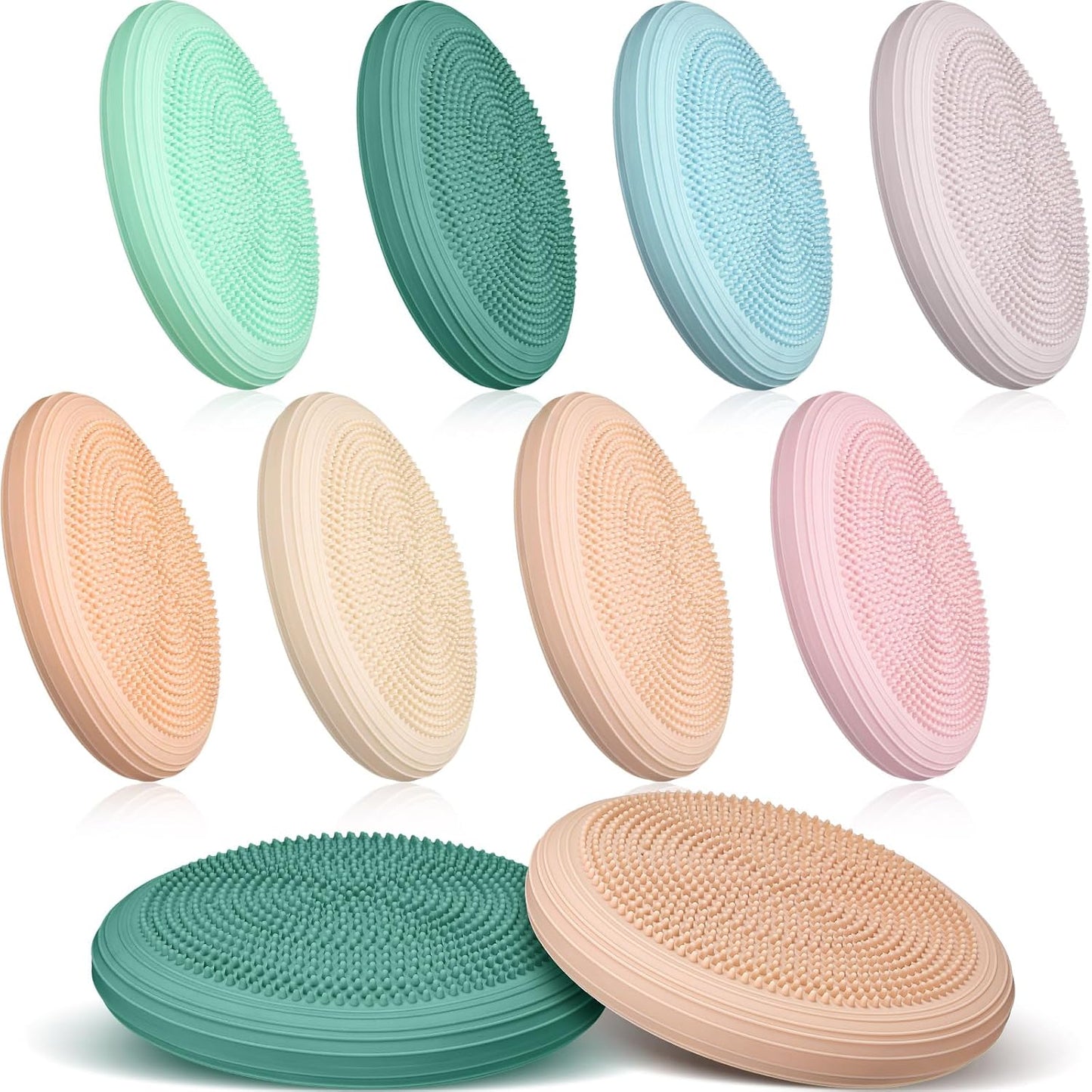 Libima 8 Pcs Wiggle Seat Inflated Wobble Cushion Sensory Seat Flexible Balance Board Balance Disc for Kids Men Women Physical Exercise Improving Posture Home Office Classroom