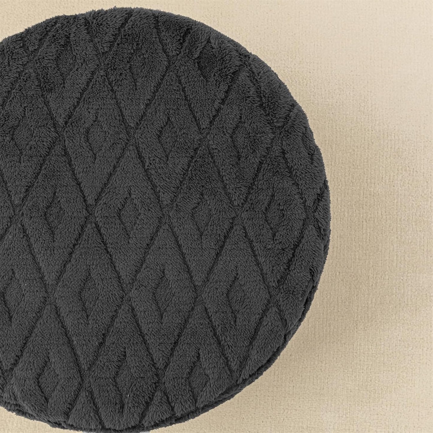 Round Pouf Ottoman 20 x 20 x 14 Inches Boho Poof Home Decor Floor Pouffe Ottoman Foot Rest for Couch Sofa Bean Bag Chairs Living Room Bedroom (Green)