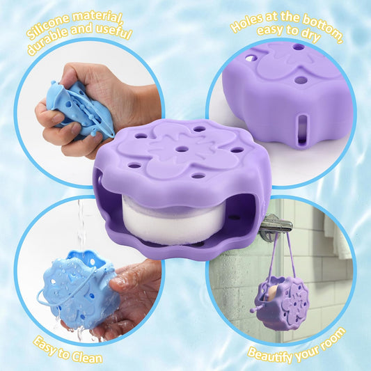Purple Shower Steamer Holder, Hanging and Reusable Shower Steamer Tray, Bath Bombs Holder, Shower Accessory, Aromatherapy Diffuser Containers, Bathroom Decor, Gift for Girls Women