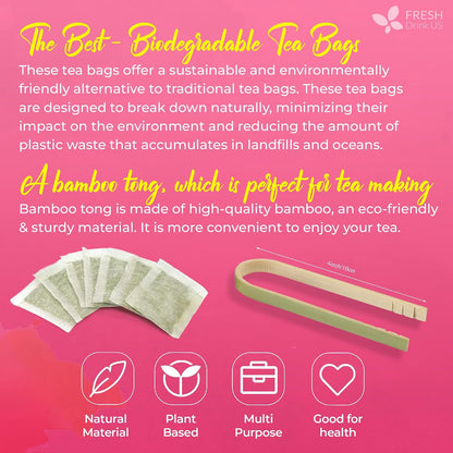FreshDrinkUS, Premium 135 Bags Herbal Detox Tea, Strong and Great Blend with Dandelion, Ginseng, and Ginger - Digestive Health - Vegan, All Natural, Laxative-Free