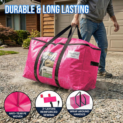 TAILI Blue Extra Large Moving Bags,Storage Bags with Visible Window